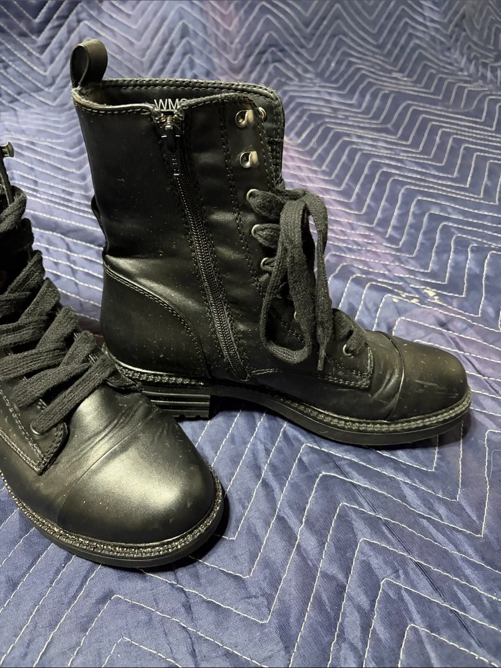 Report Black Women's Combat Moto Boots - Picture 2 of 5